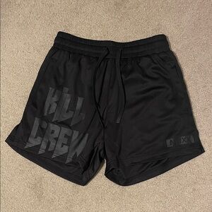 Kill Crew Jet Black Athletic Shorts - Unisex